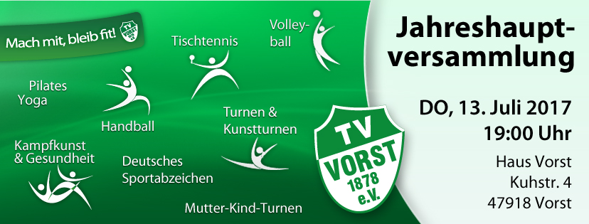 Jahreshauptversammlung TV Vorst 2017