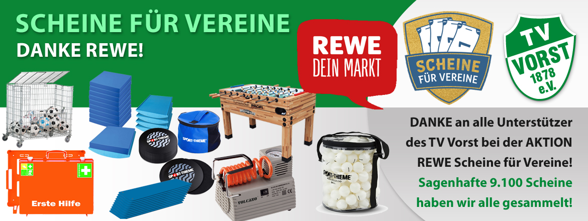 REWE AKTION Scheine für Vereine