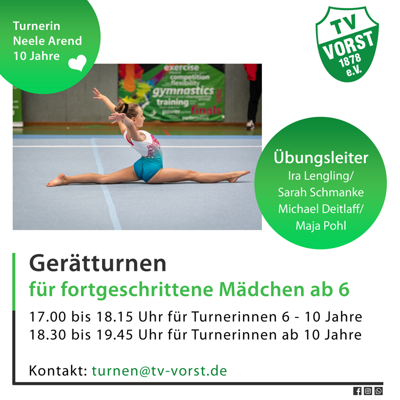 TV_Vorst_Sportangebot_GTw_Mädchen_MI Gerätturnen fortgeschrittene Mädchen TV Vorst