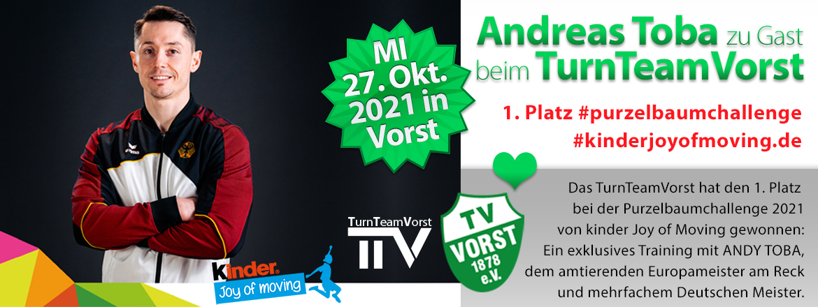Andreas Andy Toba zu Gast beim TurnTeam Vorst zu einem exklusiven Training