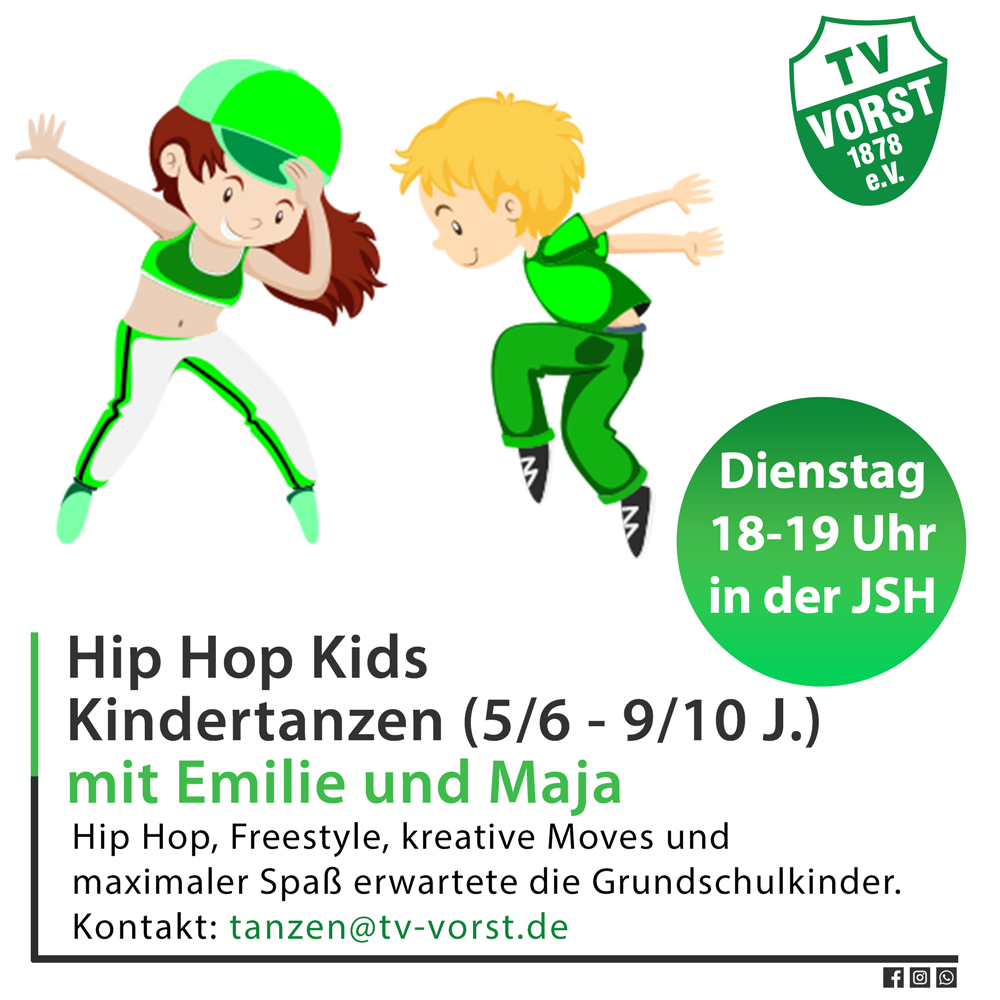 Hip Hop Kids Kindertanzen mit Emmi und Maja